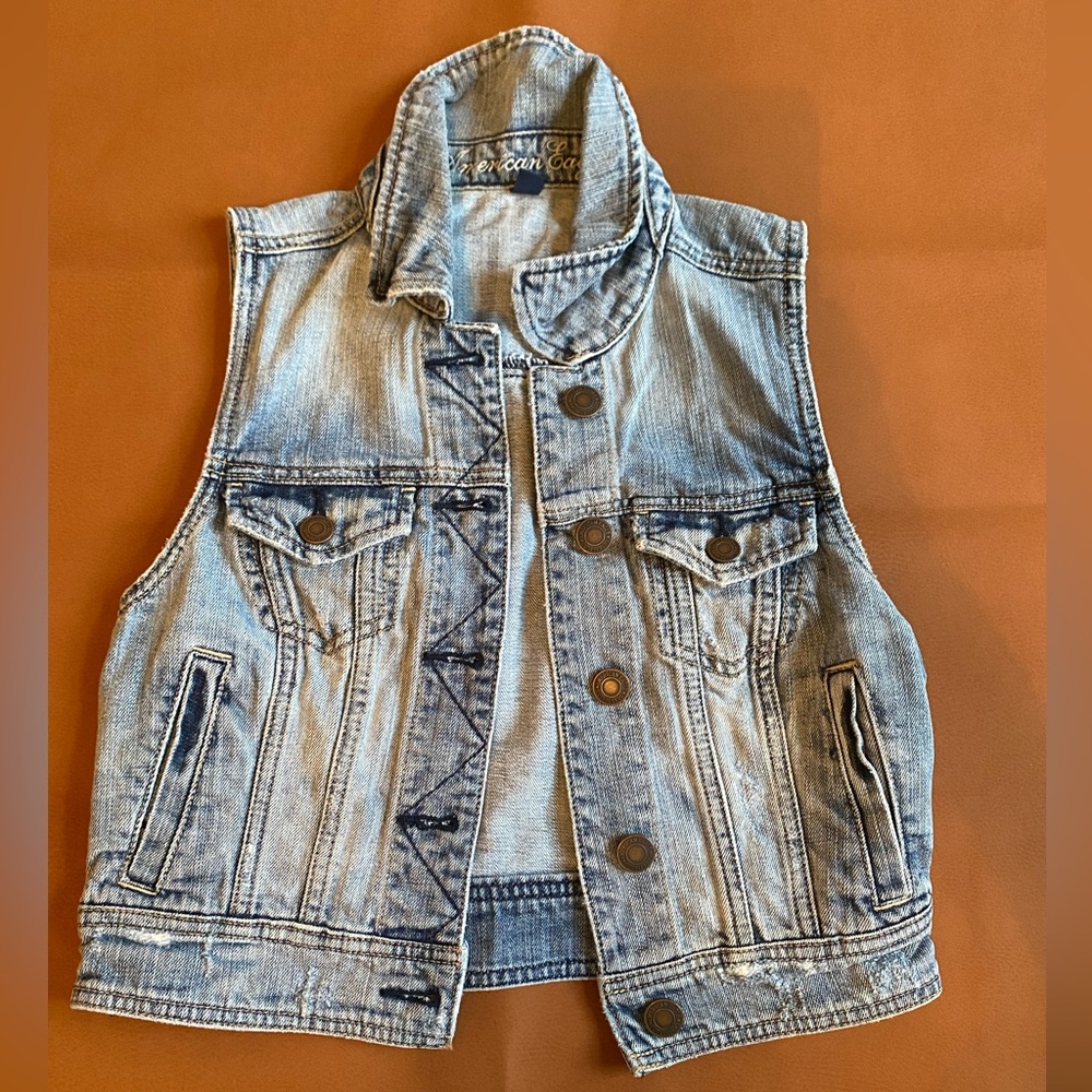 American Eagle denim vest
